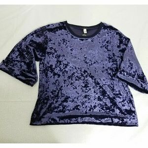 Supplies by Union Bay Blue Velvet top sz Lg